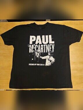 Paul McCartney Freshen Up Tour 2018-2019 Concert T-Shirt Black 3XL Double Sided